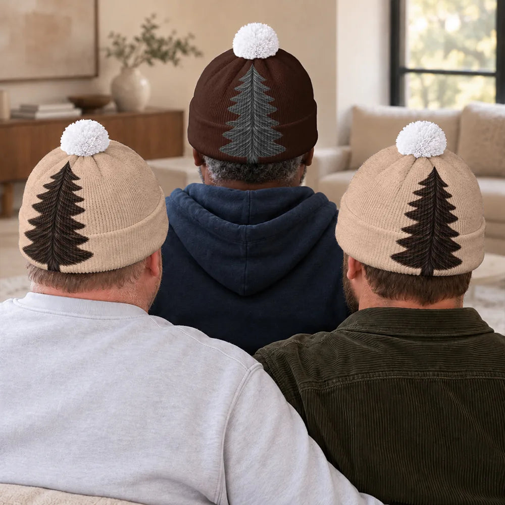 Gift For Men, Gift For Yourself, Gifts For Him, Humorous, Icon, Top Market - Funny Gag Gift For Him - Personalized Christmas Tree Hair Bobble Beanie Hat