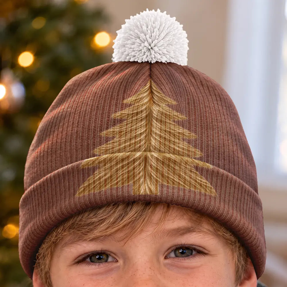 Gift For Men, Gift For Yourself, Gifts For Him, Humorous, Icon, Top Market - Funny Gag Gift For Him - Personalized Christmas Tree Hair Bobble Beanie Hat