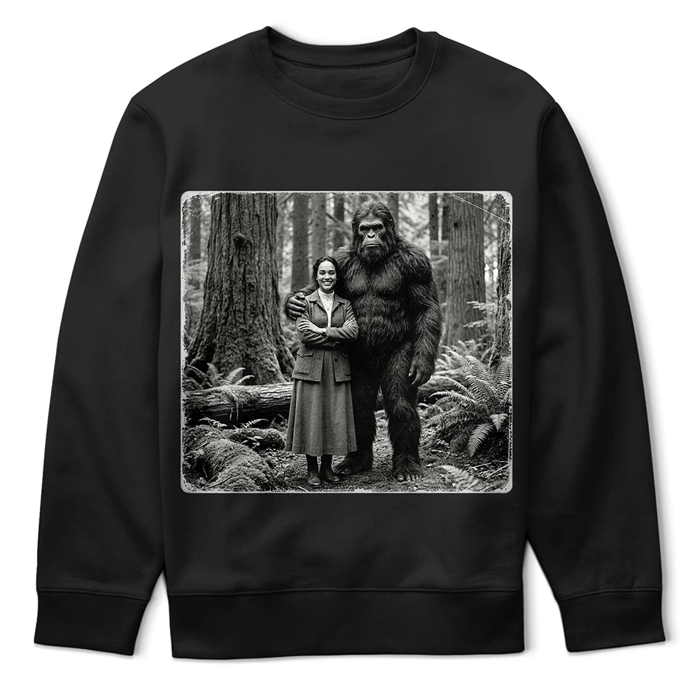 Art Design, Camping, Custom Photo, Gift For Men, Gift For Yourself, Gifts For Him, Humorous, Photo - Bigfoot Portrait - 19th Century Sasquatch - Personalized Custom Photo Bigfoot Portrait T Shirt