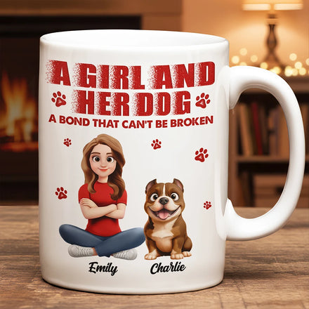 Gift For Pet Lovers - Personalized A Girl And Her Dog Mug