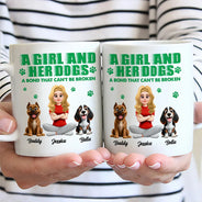 Dog Mom,Gift For Mother,Gifts For Her,Happy,Pet Lovers,Top Market,Vector - Gift For Pet Lovers - Personalized A Girl And Her Dog Mug