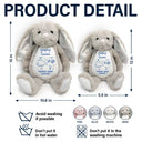 Grandma - Grandkids,Happy,Love,Christmas - The Love Between A Grandma And Granddaughter Is Forever - Personalized Soft Toy Bunny