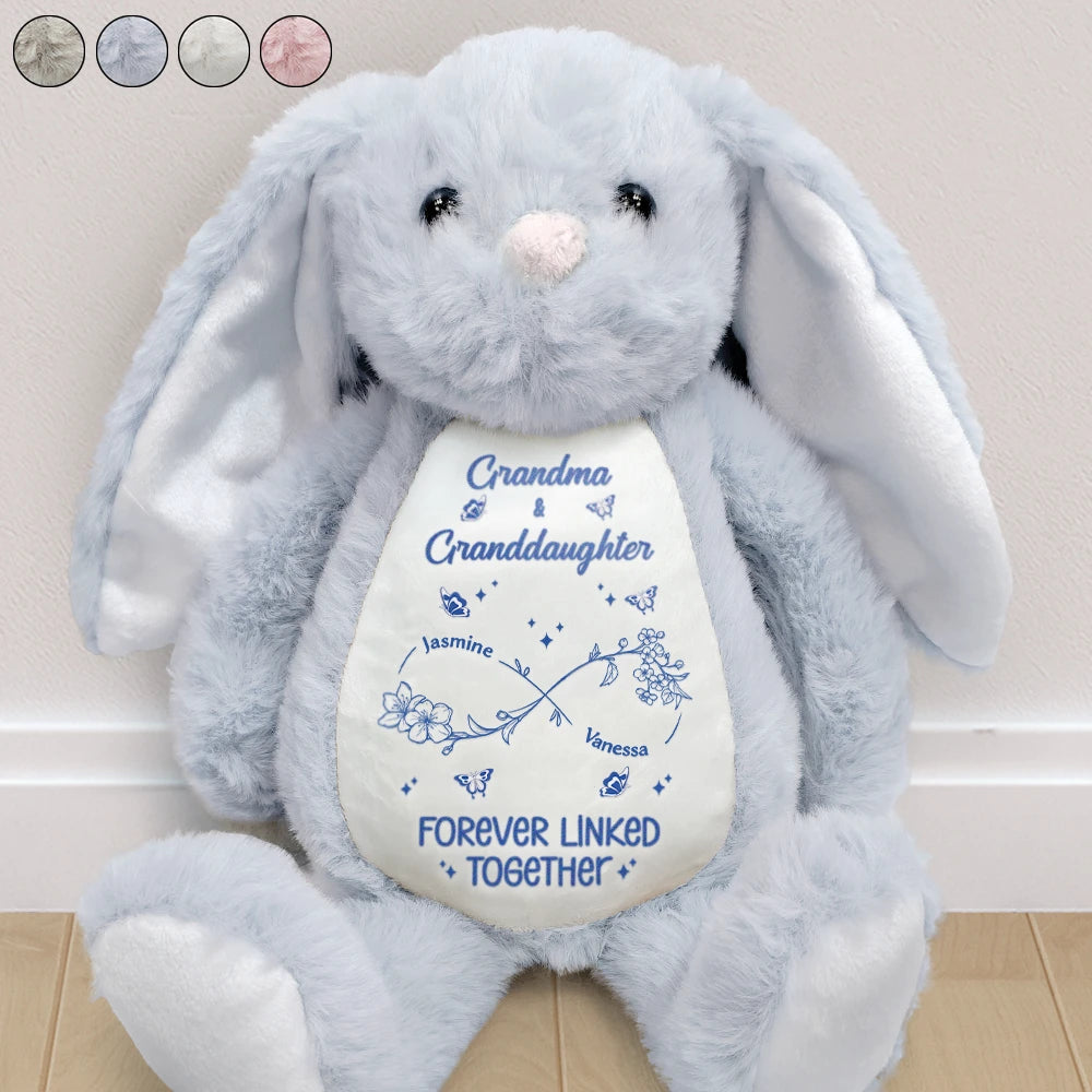 The Love Between A Grandma And Granddaughter Is Forever - Personalized Soft Toy Bunny