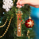Christmas,Family,Gift For Yourself,Non-Eng - Santa Snowman Elf Christmas Scrabble - Personalized Custom Shaped Acrylic Ornament