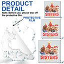 Christmas,Gift For Bestie,Non-Eng,Gift For Sisters - Besties Sisters Forever Christmas Tree Sea Glass Effect - Personalized Custom Shaped Acrylic Ornament