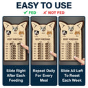 Cat Lovers,Cat Mom,Cat Dad,Cat Couple - Custom Photo Cute Cat Ear Feed Medication Tracker - Personalized Wooden Pet Feeding Reminder