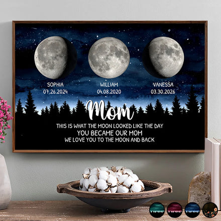Moon Phase This Is What The Moon Looked Like - Personalized Poster