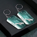New Dad,New Mom,New baby,Gift For Father,Gift For Mother,Happy,Non-Eng,Calendar,Adorable - Calendar The Day You Became My Dad Mom Holding Hands - Personalized Aluminum Keychain