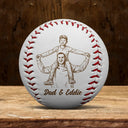 Custom Photo,Baseball,Sport Dad,Gift For Father,Dad - Sons,Photo - Pencil Sketch,Proud - Custom Photo Pencil Sketch Baseball We Hit A Homerun - Personalized Baseball, Softball