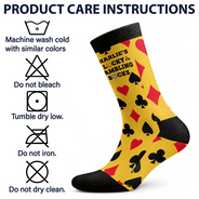 Christmas,Custom Text,Gift For Yourself,Gifts For Her,Gifts For Him,Happy,Top Market - Gift For Gambling Poker Lovers - Personalized Lucky Socks
