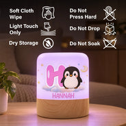 Adorable,Gift For Kids,Icon - Birthday Gift For Kids - Personalized Cute Animal Name Touch Night Light