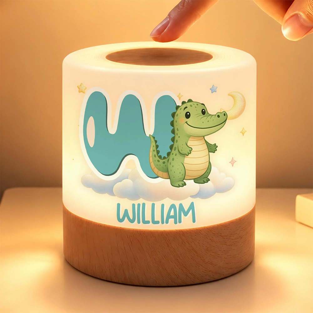 Adorable,Gift For Kids,Icon - Birthday Gift For Kids - Personalized Cute Animal Name Touch Night Light