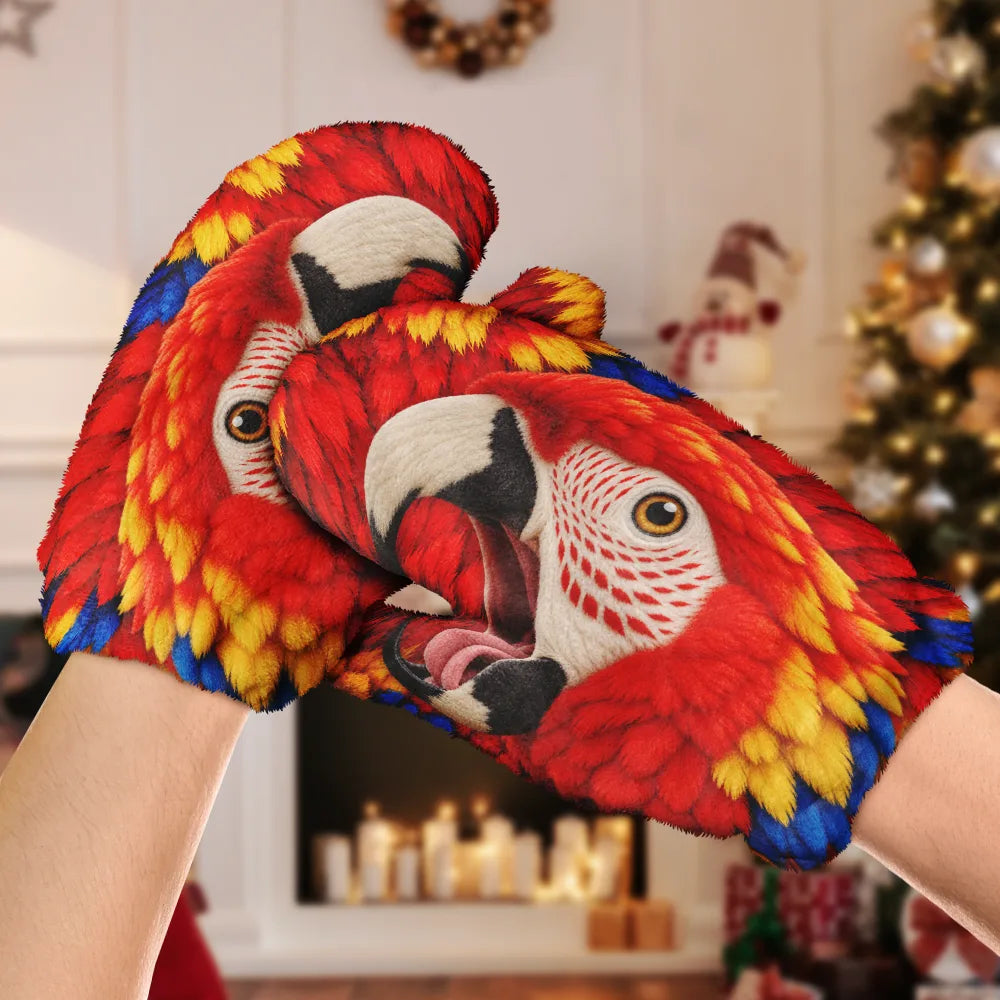 Humorous,Icon - Gag Gift For Animal Lovers - Personalized Funny Goose Chicken Duck Warm Mittens