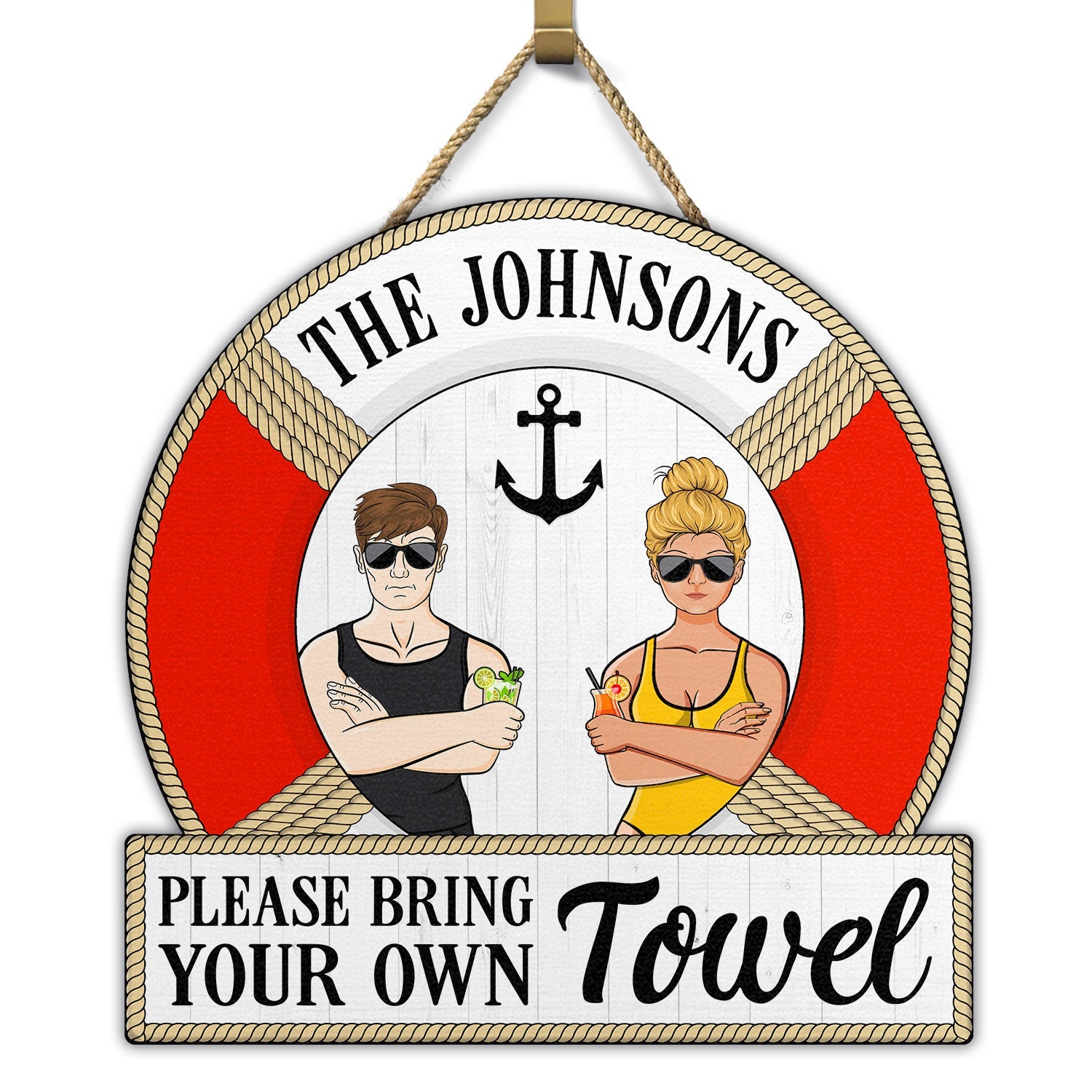 Your Own Towel - Swimming Pool Decoration For Couple - Personalized Cu ...
