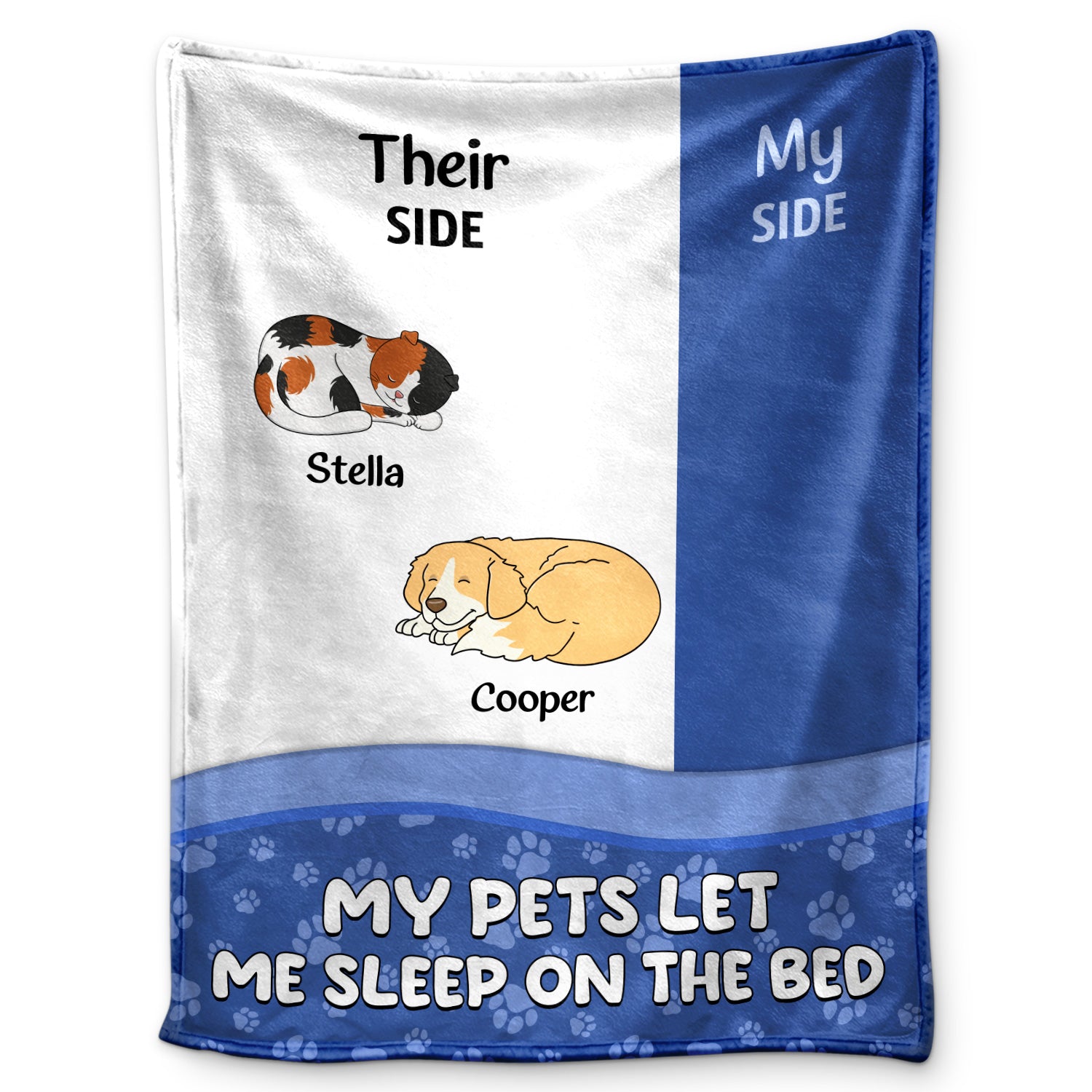 Let Me Sleep On The Bed - Gift For Pet Lovers - Personalized Fleece Blanket