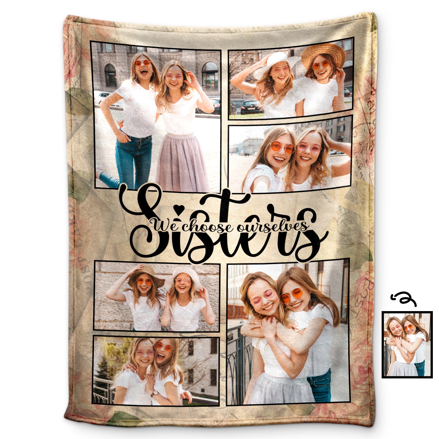 Custom Photo We Choose Ourselves - Gift For Sisters & Best Friends - Personalized Fleece Blanket