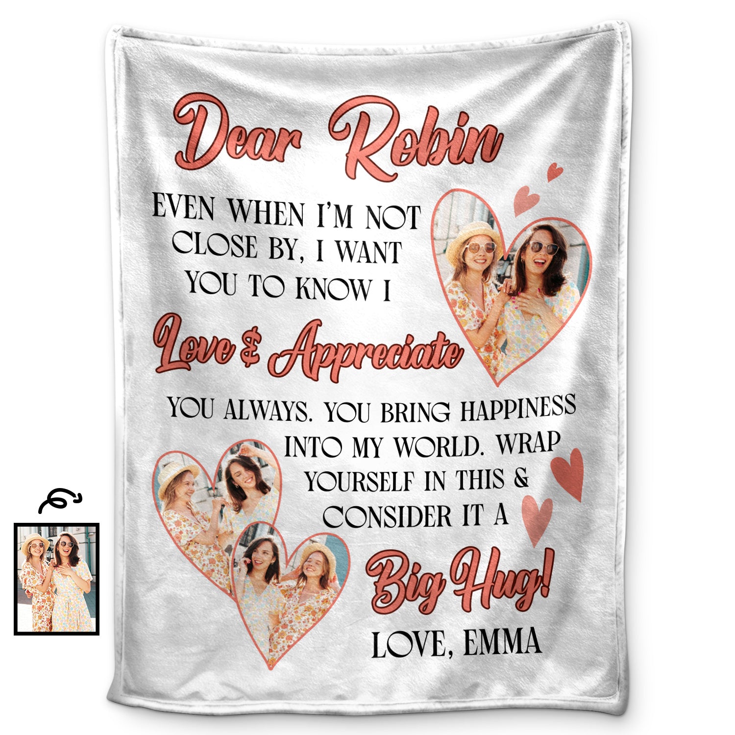Custom Photo Even When I'm Not Close By - Gift For Sisters - Personalized Fleece Blanket
