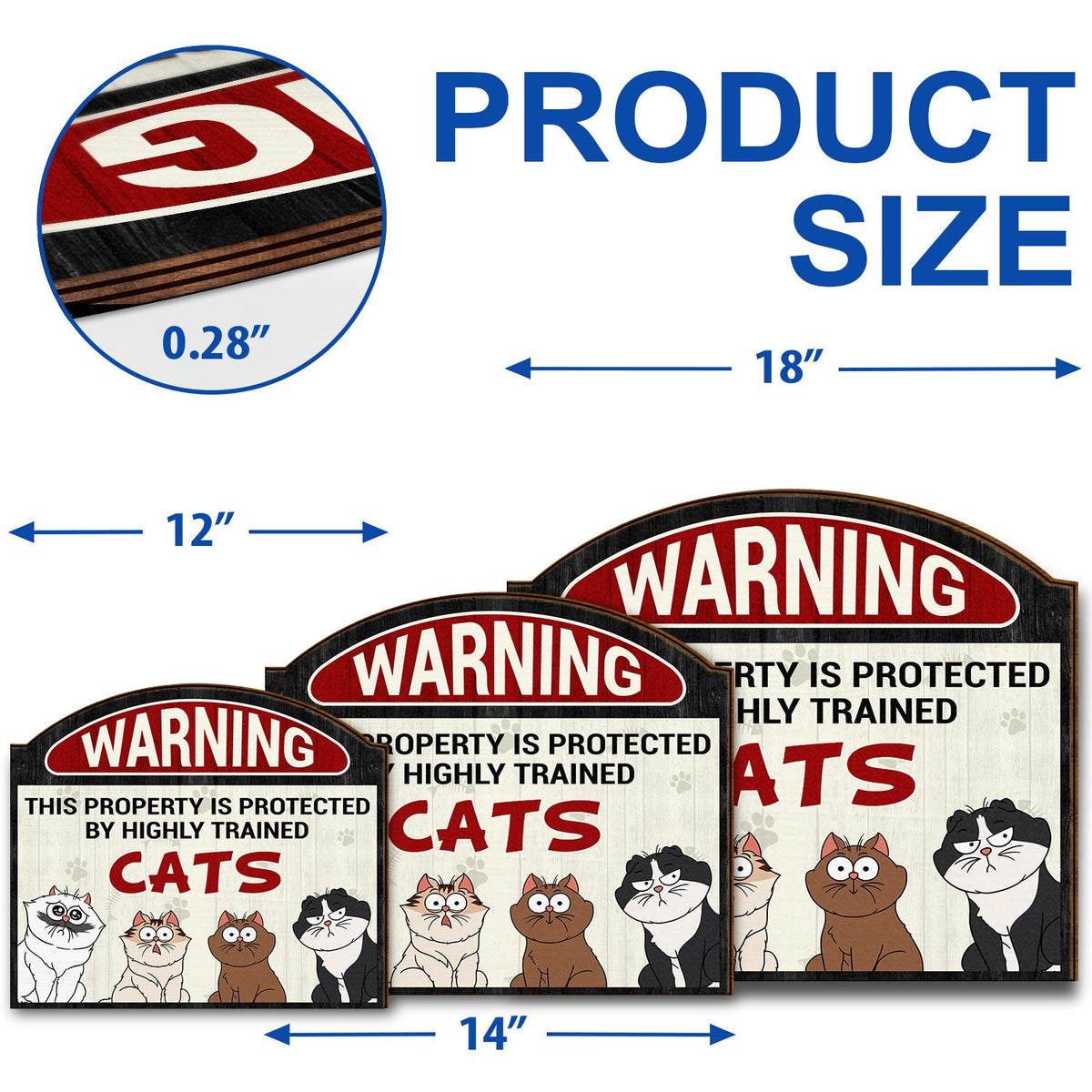 Highly Trained Cat - Gift For Cat Lovers - Personalized Custom Shaped Wood Sign