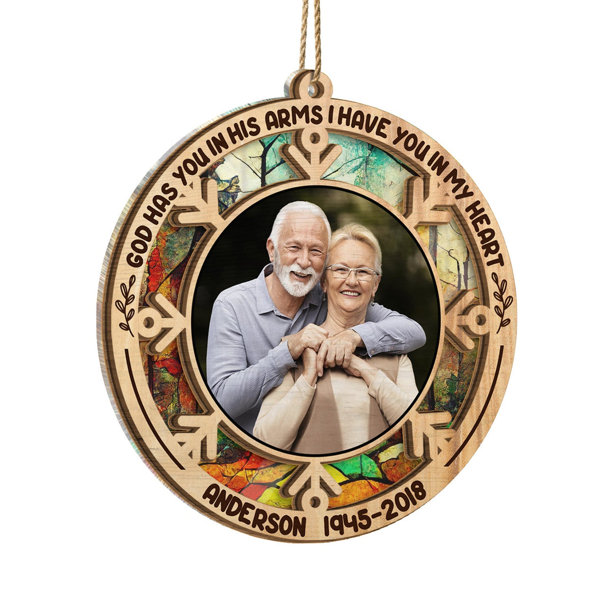 Custom Photo I Am Always With You - Memorial Gift - Personalized Suncatcher Ornament