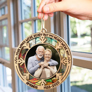 Photo personnalisée « Je suis toujours avec toi » - Cadeau commémoratif - Ornement attrape-soleil personnalisé