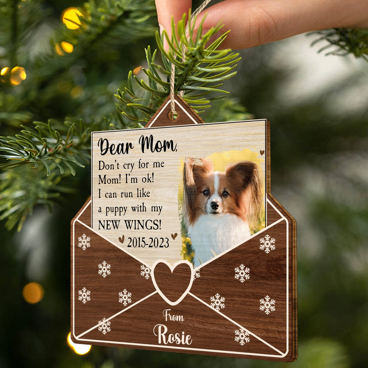 Custom Photo A Letter From Heaven Dog Cat - Pet Memorial Gift, Christm ...