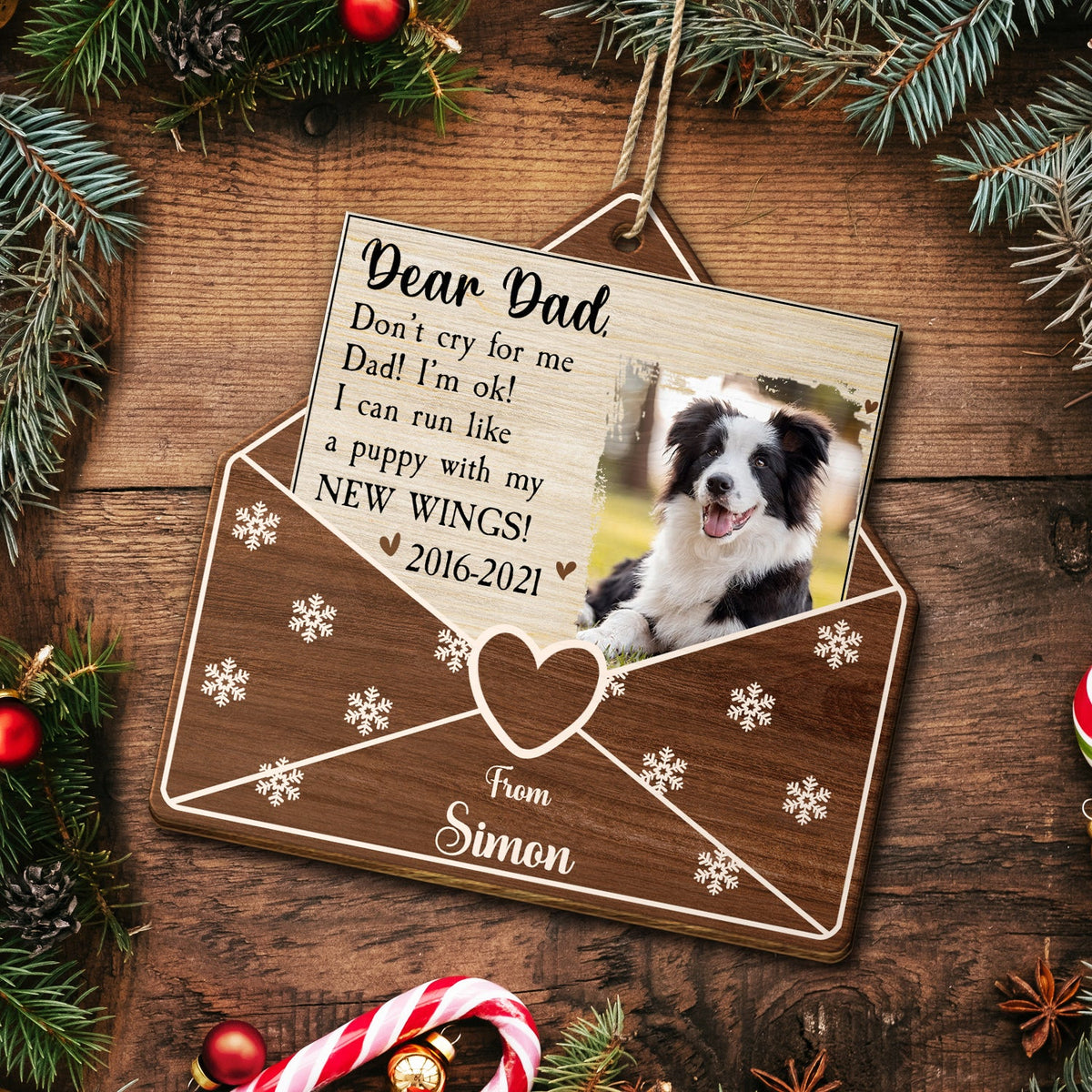 Custom Photo A Letter From Heaven Dog Cat - Pet Memorial Gift, Christm ...
