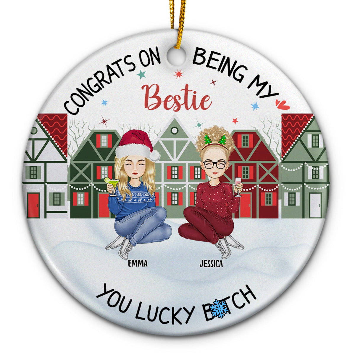 Christmas Congrats On Being My Bestie - Gift For Bestie - Personalized ...