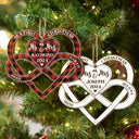 First Christmas As Mr & Mrs - Gift For Couples - Personalized Wooden Cutout Ornament