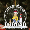 Félicitations pour être notre maman et papa chien - Cadeau pour les amoureux des chiens - Ornement acrylique personnalisé en forme personnalisée