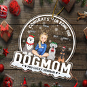 Félicitations pour être notre maman et papa chien - Cadeau pour les amoureux des chiens - Ornement acrylique personnalisé en forme personnalisée