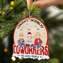 Christmas Congrats On Being My Besties - Gift For Bestie - Personalized Custom Shaped Wooden Ornament
