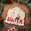 Christmas Congrats On Being My Besties - Gift For Bestie - Personalized Custom Shaped Wooden Ornament