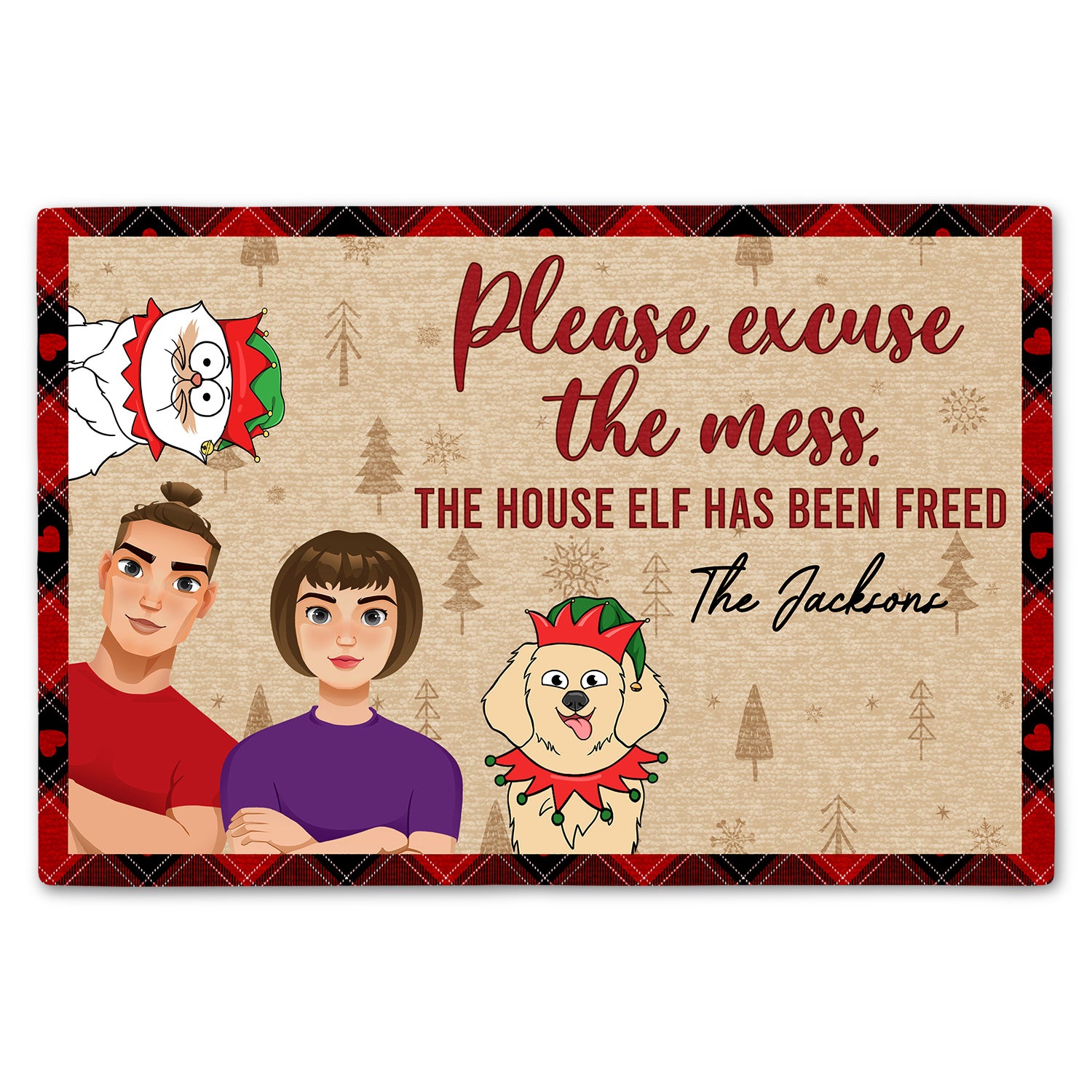 Christmas Pet Lovers The House Elf Has Been Freed - Gift For Pet Lovers - Personalized Doormat