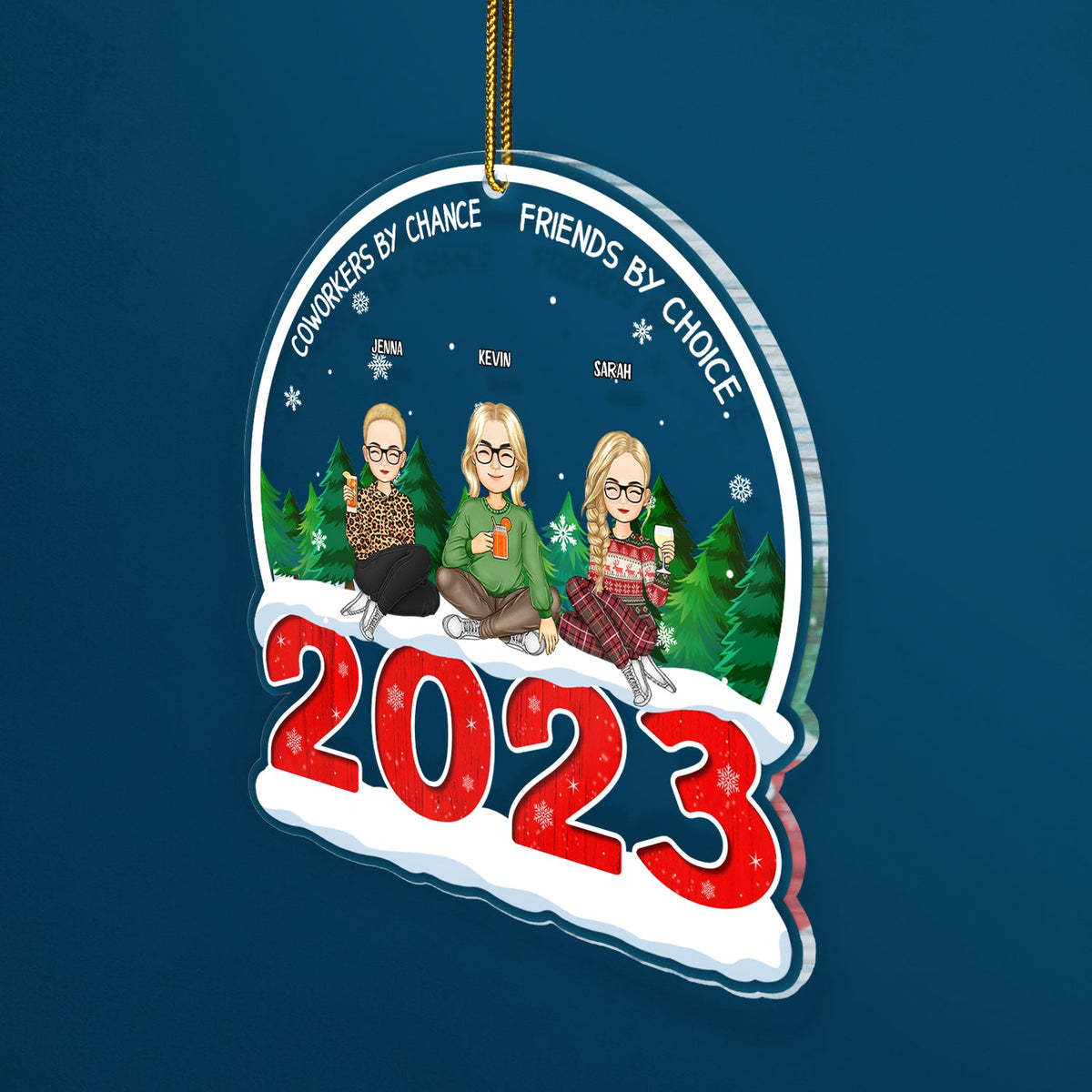 Cadeau de Noël pour collègues - Décoration acrylique personnalisée