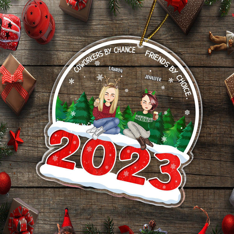 Cadeau de Noël pour collègues - Décoration acrylique personnalisée