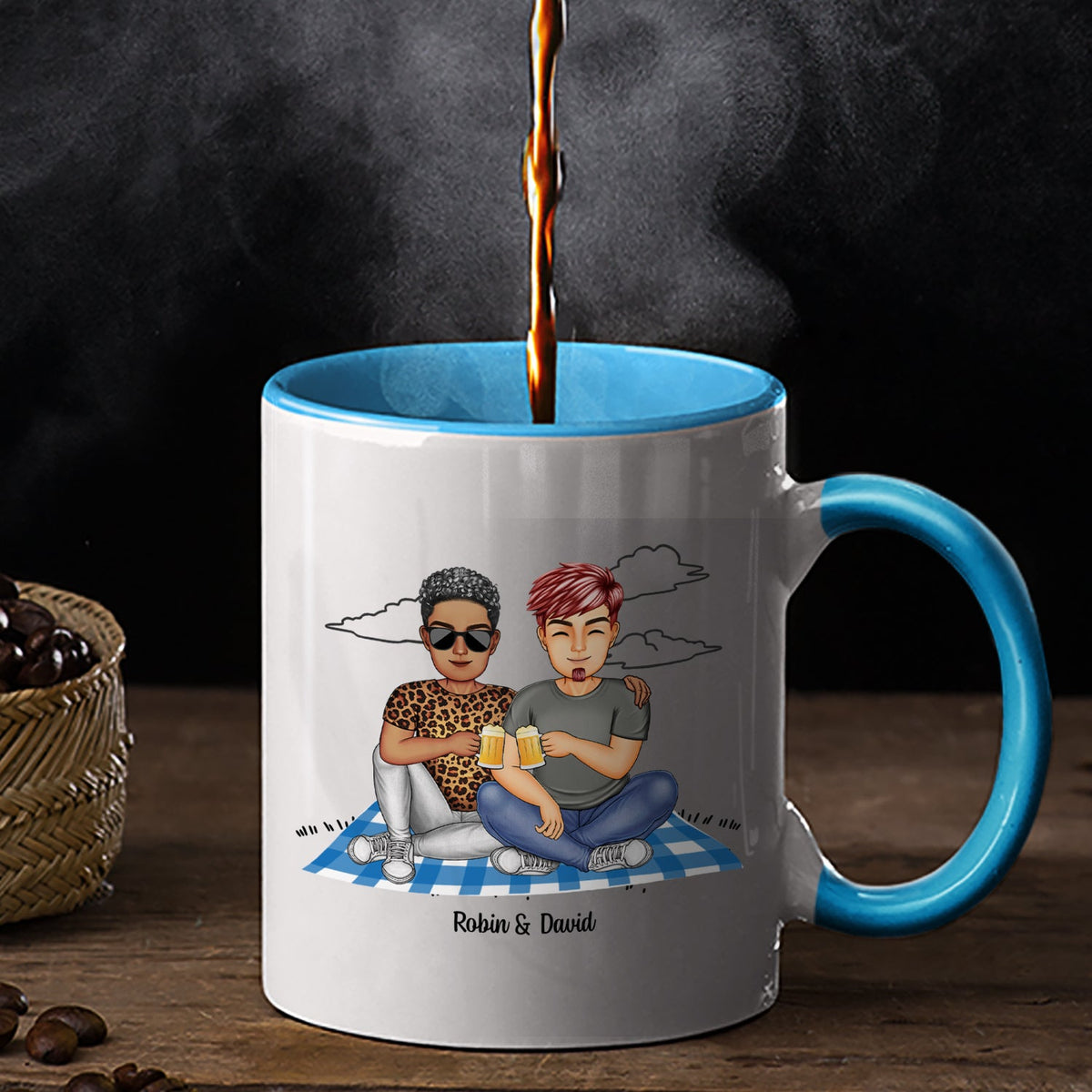 Lucky For You - Gift For Couples - Personalized Accent Mug