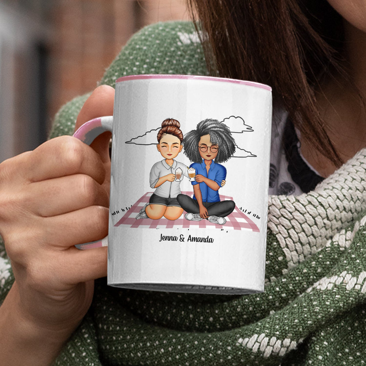 Lucky For You - Gift For Couples - Personalized Accent Mug