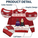 Christmas Family Backside Custom Name - Gift For Family - Personalized Unisex Ugly Sweater