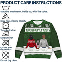 Christmas Family Backside Custom Name - Gift For Family - Personalized Unisex Ugly Sweater