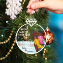 Glad We Swiped Right - Christmas Gift For Couples - Personalized Custom Shaped Acrylic Ornament