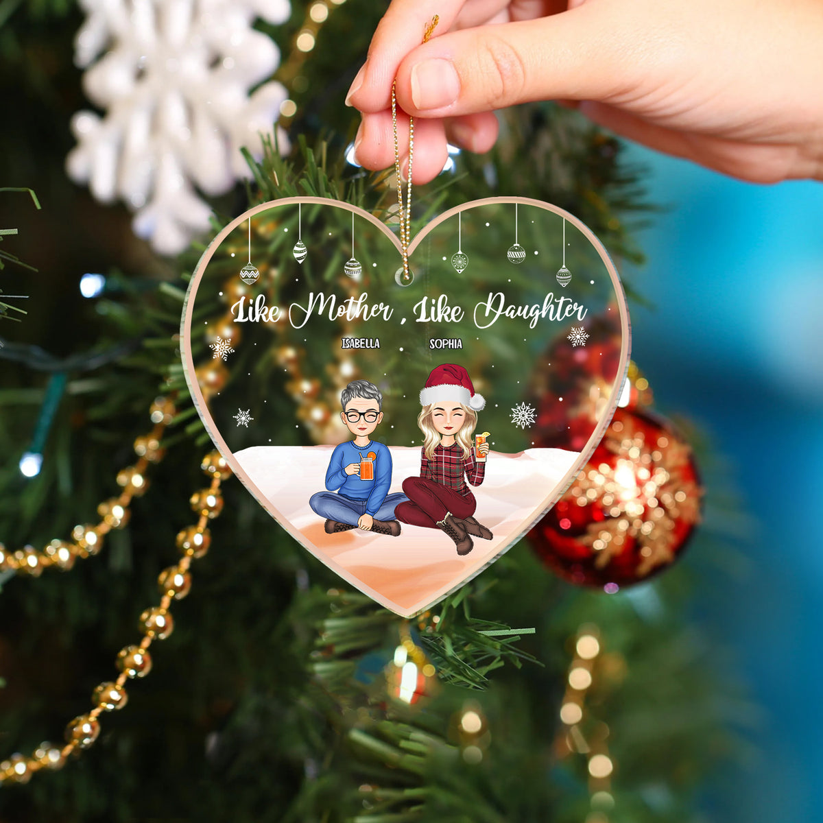 Personalized Christmas Ornament - Like Mother Like Daughter