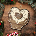 Puzzle de Noël « Ensemble, nous formons une famille » - Cadeau pour la famille - Décoration en bois personnalisée à 2 couches