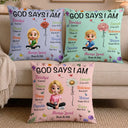 God Says I Am Birth Month Flower - Personalized Pillow
