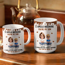 Mom - Sons, Mom - Daughters (Adult), Gift For Daughter, Gift For Son, Funny - I Smile Because You Are My Daughter Son Version 2 - Personalized White Edge-to-Edge Mug