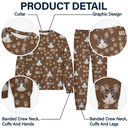 Cat Lovers,Pet Lovers,Dog Lovers,Dog Mom,Dog Dad,Cat Mom,Cat Dad,Happ - Custom Photo Funny Pet Face Pattern Dog Cat Family - Personalized Unisex Pajamas Set