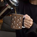 Cat Lovers,Pet Lovers,Dog Lovers,Dog Mom,Dog Dad,Cat Mom,Cat Dad,Happy - Custom Photo Funny Pet Face Pattern Dog Cat Family - Personalized White Edge-to-Edge Mug 