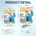 Gift For Father,Gift For Grandpa,Custom Photo,Happy - Custom Photo Fisherman Of The Year - Personalized Vertical Rectangle Acrylic Plaque