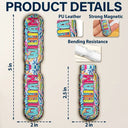 Reading,Gift For Yourself,Gift For Kids,Happy - Bright Paisley Name Every Chapter Knows Your Name - Personalized Custom Shaped Leather Magnetic Bookmark