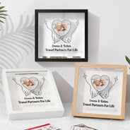 Old Couples,Gift For Husband,Gift For Wife,Gift For Boyfriend,Gift For Girlfriend,Travel - Custom Photo Couple Travel Lovers Best Memories With You - Personalized Ticket Memory Box