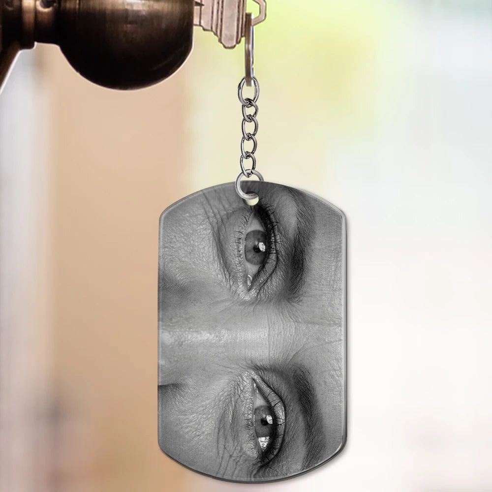 Gift For Couples, Gift For Husband, Gift For Boyfriend, Happy - Custom Photo I See You Drive Safe - Personalized Aluminum Keychain